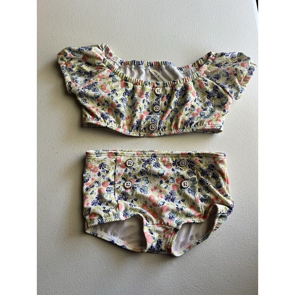 Janie and Jack Ditsy Floral 2-Piece Swimsuit Toddler  Girl’s Size 2T